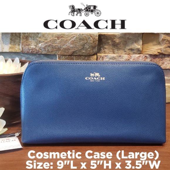 Coach Handbags - *SALE* NEW Coach LARGE Cosmetic, Marina Blue